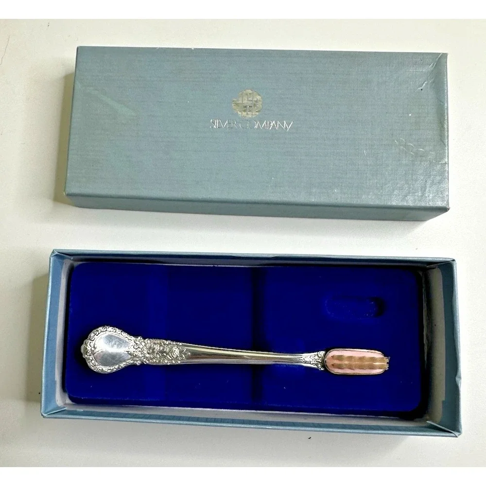 WEB Sterling Pewter Baby Toothbrush Ballet Vintage Includes Box